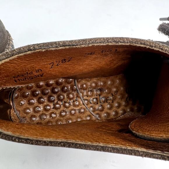 Josef Seibel Women's Air Massage Brown Lace Up Ankle Boots - Picture 7 of 9